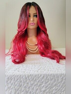 Outre Gloriana HD Transparent Lace Front Wig - DRFF Cardinal Red Ombre